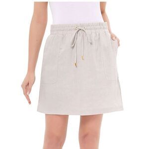 Ellen Tracy Women's Linen Skort Sandstone Size M NWT